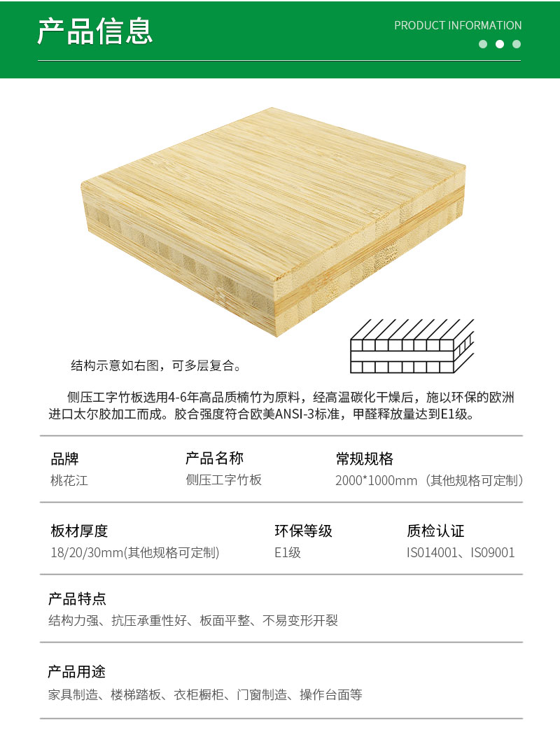 側(cè)壓工字竹板 側(cè)壓工字竹板