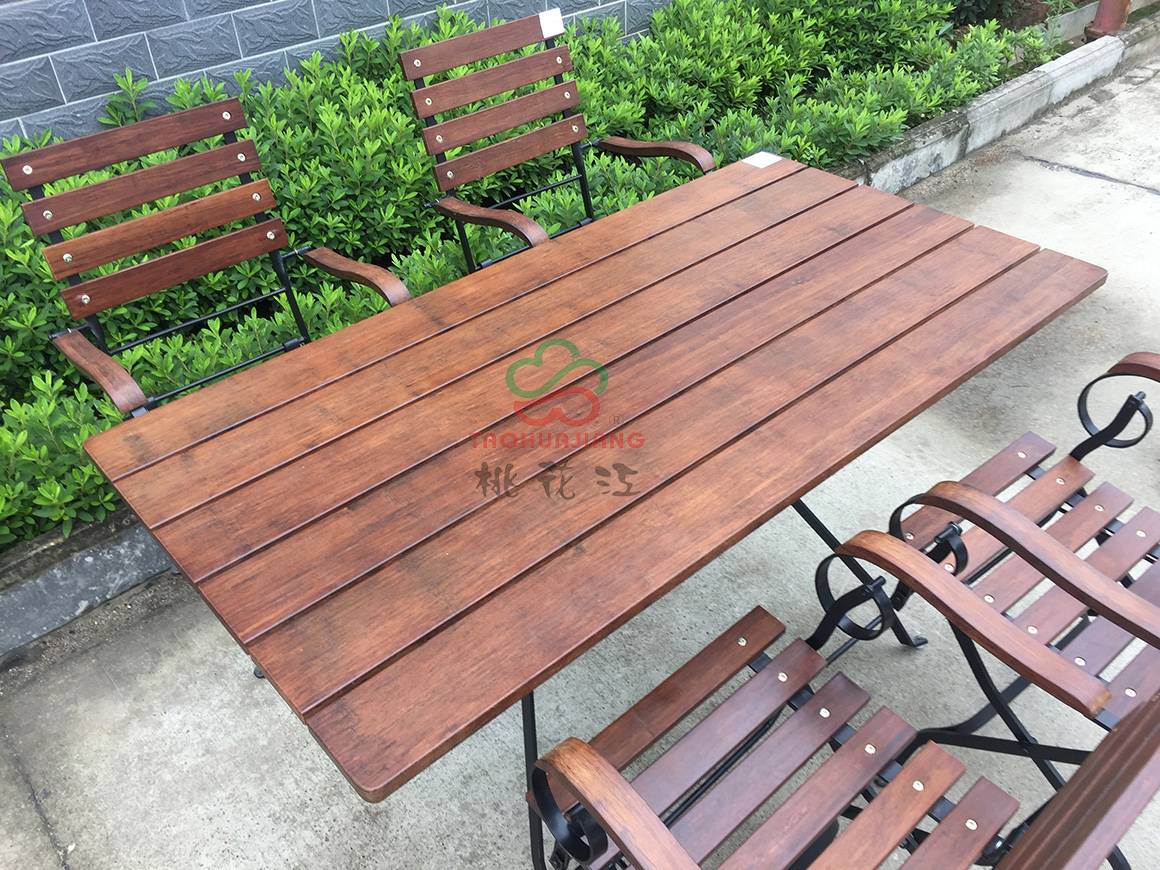 戶(hù)外重竹啤酒桌椅